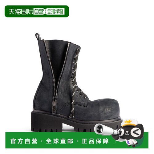自营欧洲直邮Balenciaga巴黎世家 Stomper男士logo标识圆头拉链短