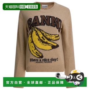 1h可退 香港直邮GANNI 甘尼 女士 羊毛水手领毛衣 A1070265118BEI