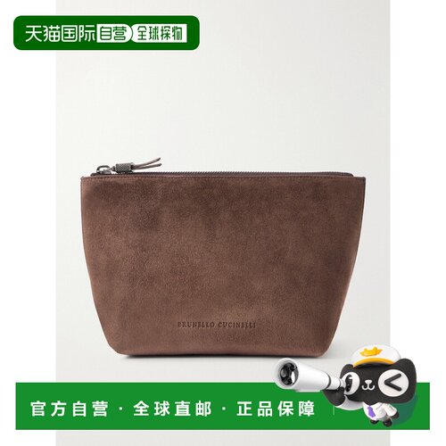 香港直邮Brunello Cucinelli 布内罗 古奇拉利 女士 绒面革化妆包