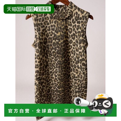 1h可退 香港直邮Celine 思琳 女士 豹纹羊绒迷你连衣裙 RR0EC877Z