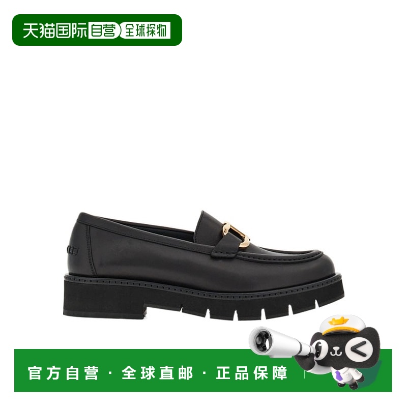 香港直邮Salvatore Ferragamo Gancini 装饰莫卡辛鞋 01H682