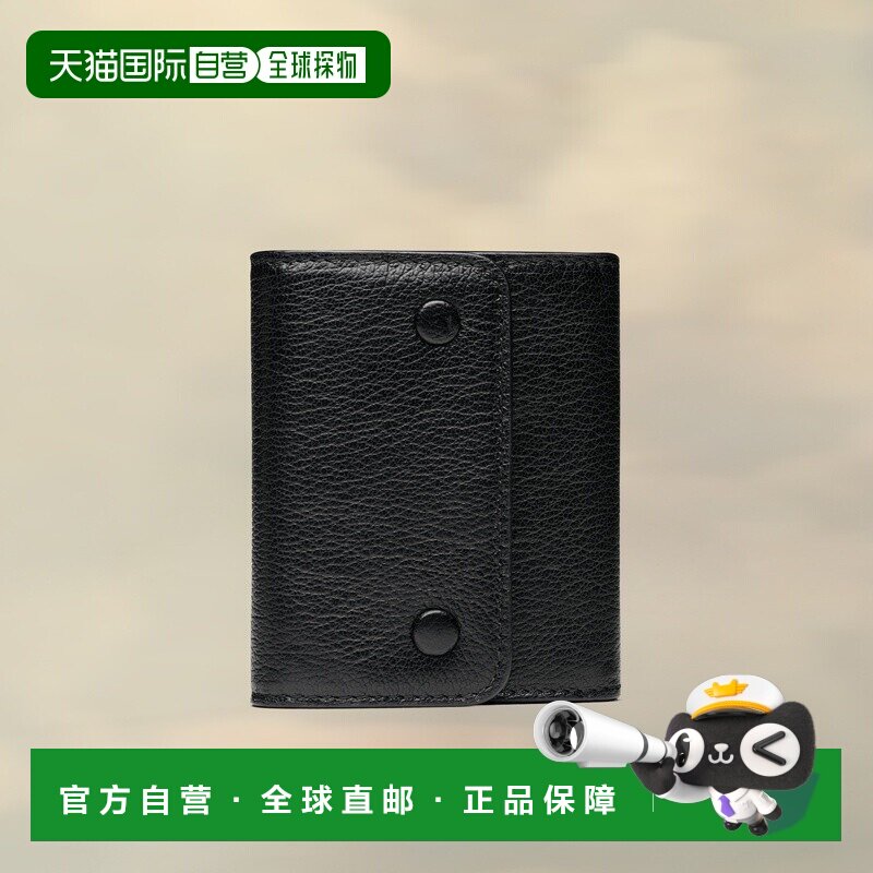 自营欧洲直邮Maison Margiela 女士黑色羊皮卡片夹卡包