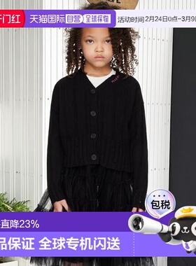 1h可退 香港直邮Marni 玛尼 女童 黑色做旧儿童开衫童装 M01633M0