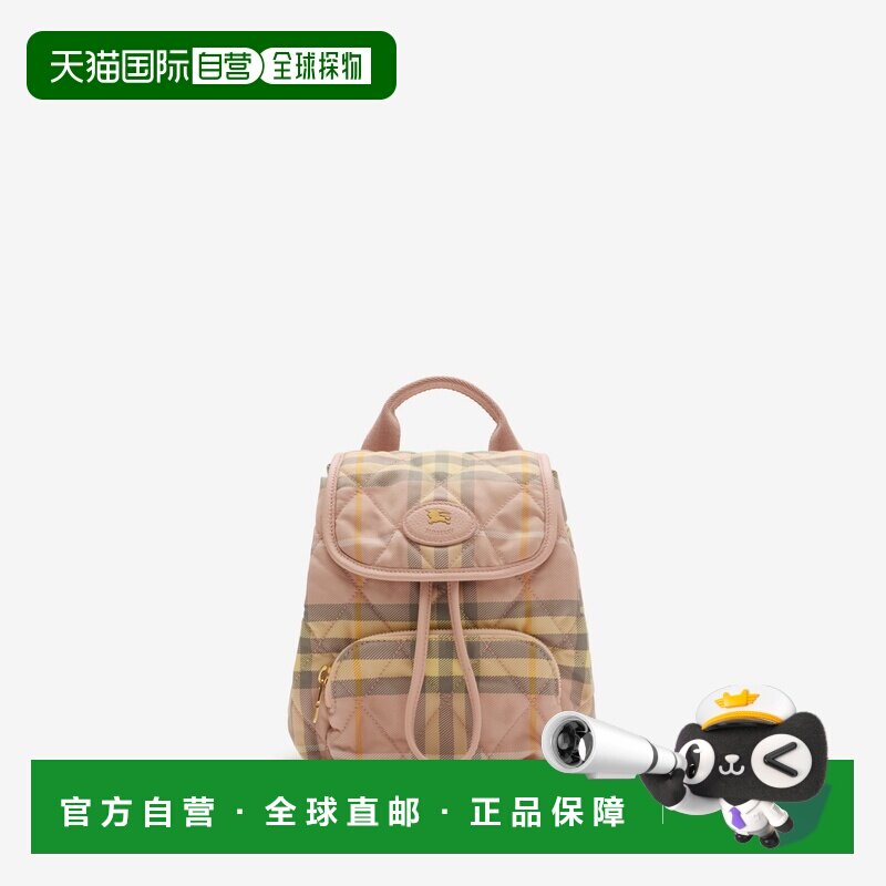 自营欧洲直邮Burberry博柏利 Horseshoe系列女士茶杯粉聚酰胺马术