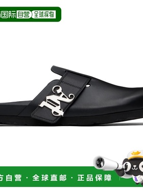 1h可退 香港直邮Palm Angels 棕榈天使 男士 黑色穆勒鞋 PMIJ00AS