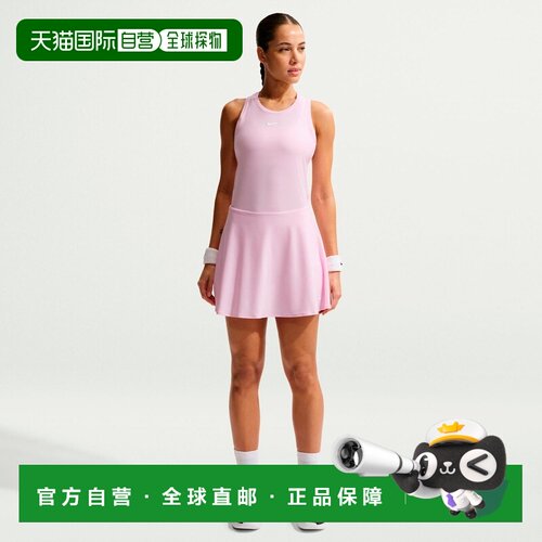 自营Nike耐克 Dri-FIT Victory女士粉色聚酯纤维网球裙伞裙