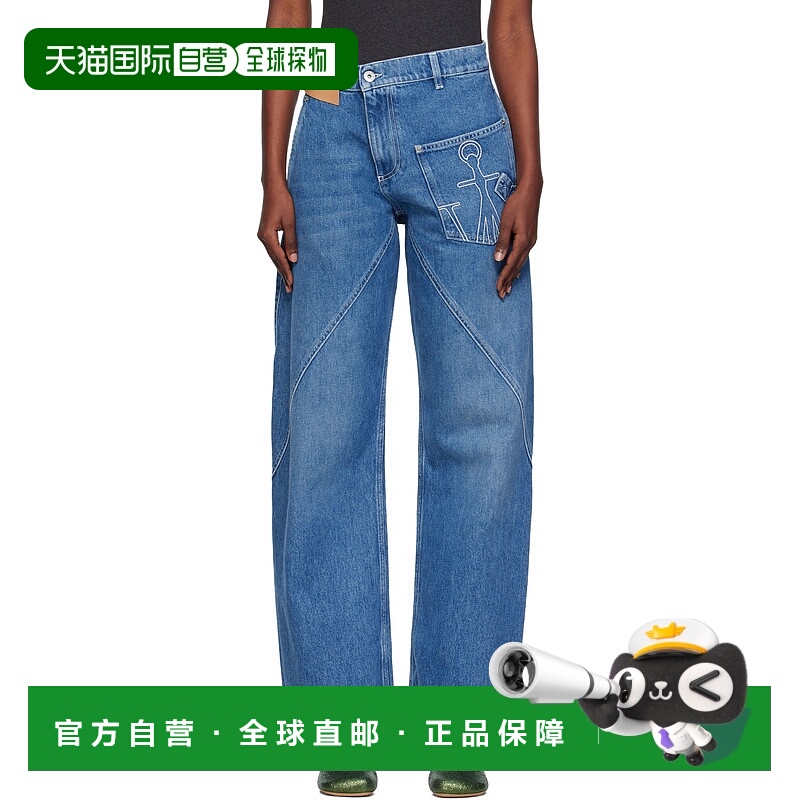 1h可退 香港直邮J.W. Anderson 女士 蓝色 Twisted Workwear 牛仔