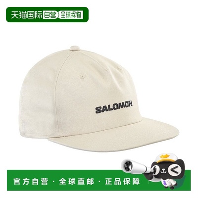 自营欧洲直邮Salomon萨洛蒙 CAP FLAT系列男士浅灰色聚酯纤维帽子