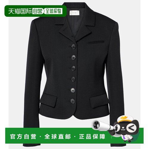 1h可退 香港直邮The Row 女士 Fletcher 羊毛夹克 black黑色 舒适