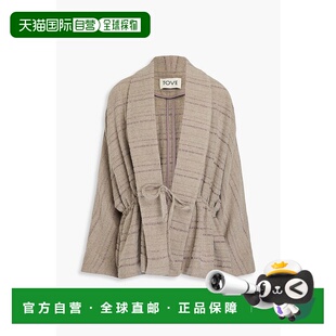汤姆 Ford 福特 女士 条纹羊毛混纺夹克 1h可退 Gene 香港直邮Tom