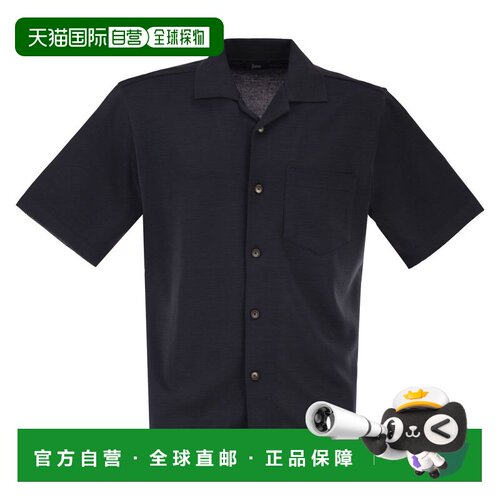 香港直邮Herno 男士 棉质针织胸袋衬衫 CM000017U52059