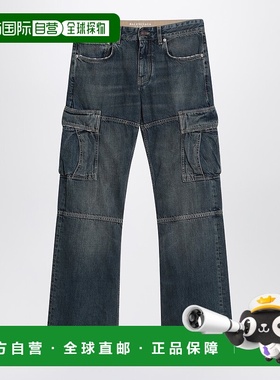 1h可退 香港直邮Balenciaga 巴黎世家 女士 常规工装裤(蓝色) 831