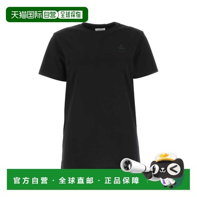 1h可退 香港直邮ISABEL MARANT 女士 Aby 黑色棉质T恤 TS0070FAA1