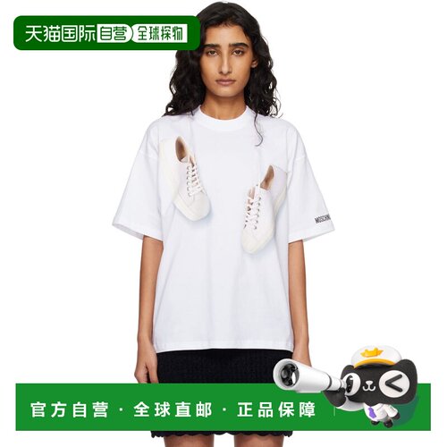 香港直邮Moschino 莫斯奇诺 女士 白色 T恤 261E07255411001White