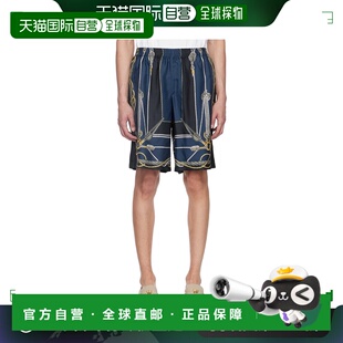 1h可退 香港直邮Versace 范思哲 男士 蓝色 & 海军蓝 Nautical 短