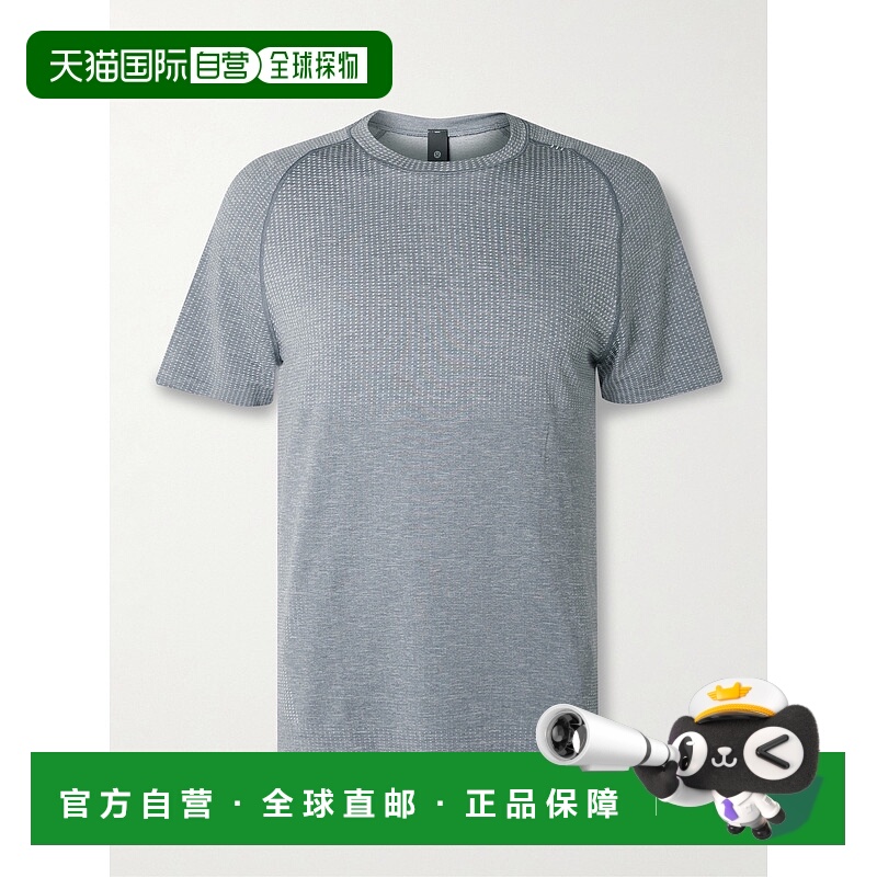 1h可退 香港直邮Lululemon 男士 金属色开叉科技针织T恤 LM3FG2S
