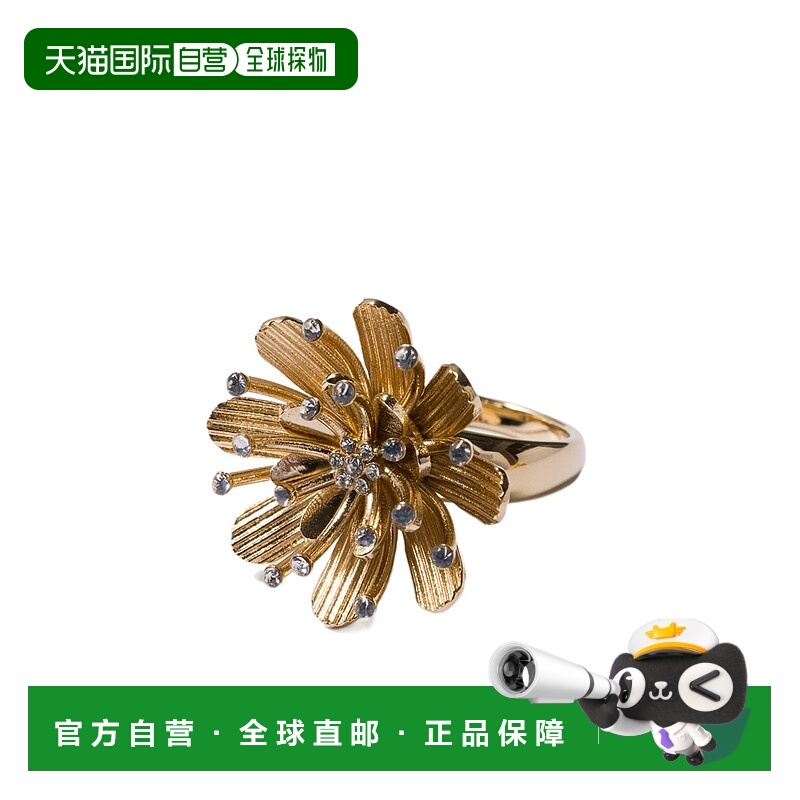 香港直邮Miu Miu 镶有水晶的金属戒指 5IA0672IF1