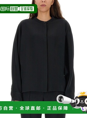 1h可退 香港直邮JIL SANDER 女士衬衫 J02DL0133 CO 黑色通勤