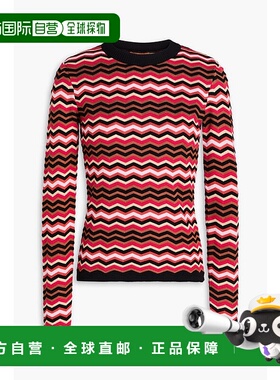 1h可退 香港直邮MISSONI 米索尼 女士 条纹棉混纺毛衣 DS24SN0GBK