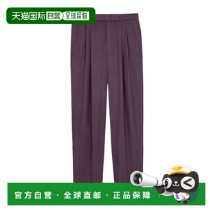 1h可退 香港直邮Saint Laurent 腰带袢休闲裤 862381Y6J78阔腿裤