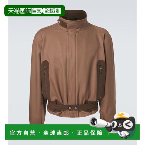 1h可退 香港直邮armani 阿玛尼 男士 Archivio 真丝短夹克
