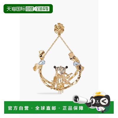 香港直邮Valentino 华伦天奴 女士 镀金水晶珠子单耳环 W0J0F64RN