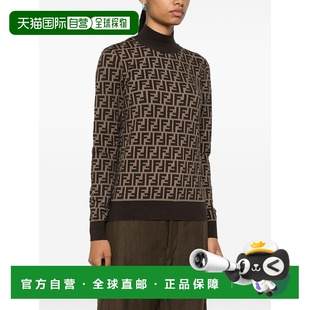 芬迪 长袖 女士 FZXC73ASJT针织衫 棕色毛线衫 Fendi