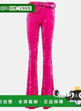 1h可退 香港直邮Versace 范思哲 女士 喇叭天鹅绒长裤 001180