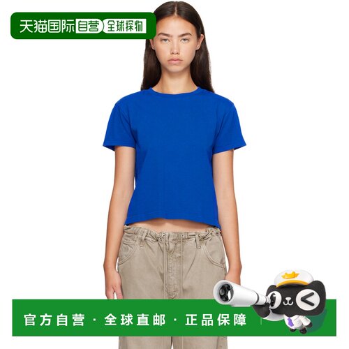 香港直邮AGOLDE 女士 蓝色 Adine Shrunken T恤 A71801507(MdBrig