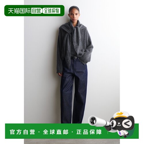 自营欧洲直邮COS 女士黑色经典皮革乐福鞋女鞋一脚蹬
