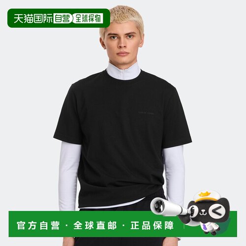 欧洲直邮自营Canada Goose加拿大鹅 男士黑色有机棉短袖T恤