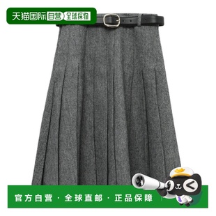 1h可退 香港直邮Self-Portrait 褶裥腰带中长裙 RS26038MSKA