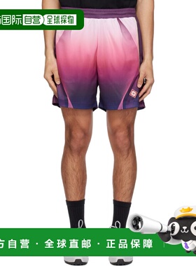 香港直邮Casablanca 男士 粉色 & 紫色 Gradient Football 短裤