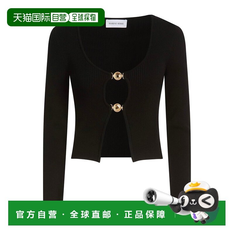 香港直邮Marine Serre 女士 针织开衫 black黑色 舒适时尚,女装/女士精品,毛针织衫,淘宝优惠券,粉丝福利购,淘宝优惠卷