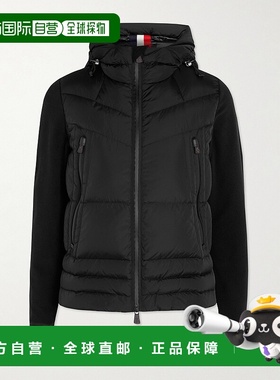 香港直邮moncler 盟可睐 男士 Fleece-Trimmed Quilted Shell Hoo
