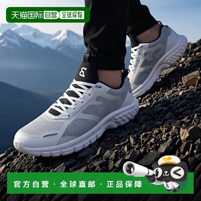 自营欧洲直邮On昂跑 Cloud 6 Versa男士白色/黑色聚酯纤维休闲鞋