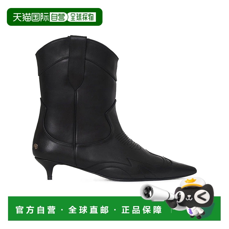 1h可退 香港直邮ANINE BING 女士 Rae 徽标盾形靴子 A145143001