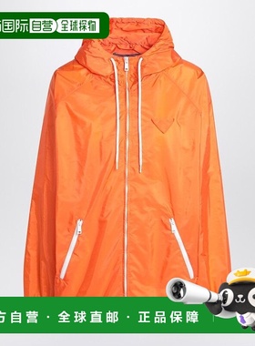1h可退 香港直邮Prada 普拉达 女士 RE-NYLON 橙色轻身雨衣 29227