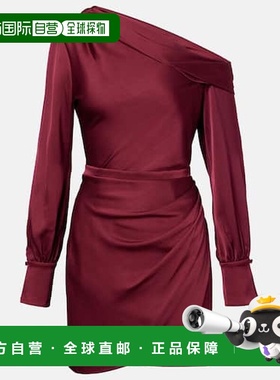 香港直邮Simkhai 女士 Cameron 缎面迷你连衣裙 red红色 舒适时尚