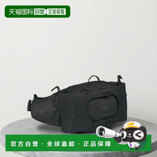 自营OSPREY Talon™ 6 男女同款黑色尼龙徒步腰包背包