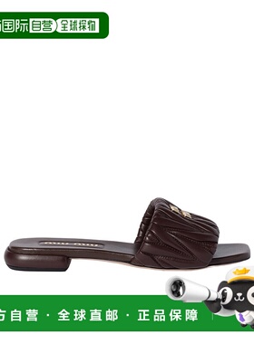 香港直邮Miu Miu 方头拖鞋 5XX60588TF010女鞋厚底