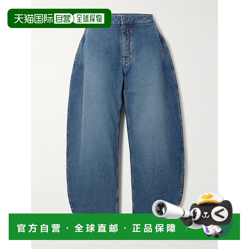 1h可退 香港直邮Alaia 女士 barrel-leg 高腰牛仔裤 AA9P02536T53