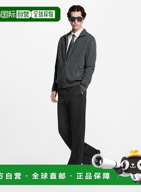 自营1h可退 欧洲直邮LV路易威登 Bastille系列男士黑色小牛皮系带