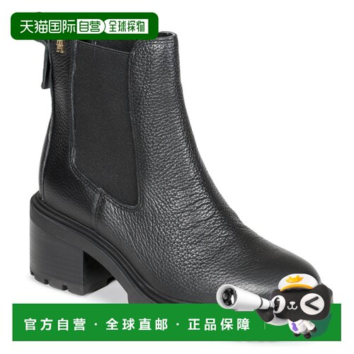 欧洲直邮Tommy Hilfiger鞋子女靴子黑色NELLIE切尔西靴