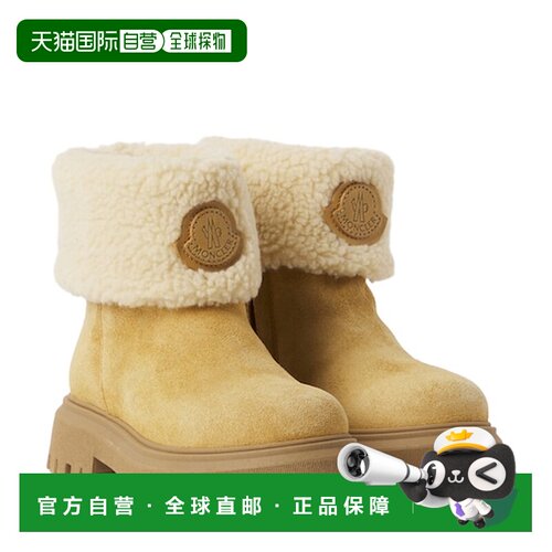 1h可退 香港直邮Moncler 盟可睐 女童 Petit Aurea Mid 绒面革靴