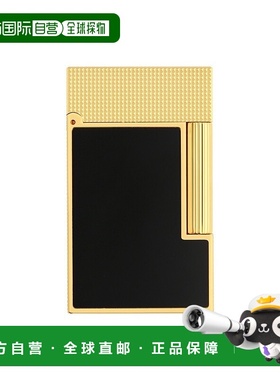 自营欧洲直邮S.T.Dupont法国都彭 LIGNE 2男士黑色黄铜微钻石打火