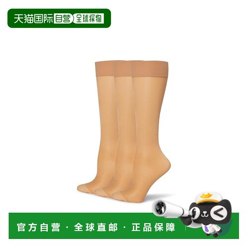 1h可退 香港直邮Wolford 女士 Touch 绸缎及膝袜(三件装)