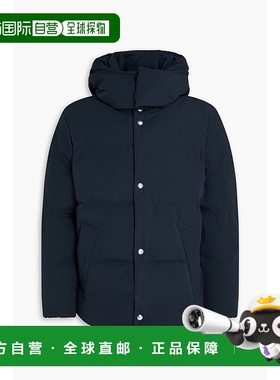 1h可退 香港直邮Sandro 男士 shell 绗缝连帽夹克 SHPMA00328BLUE