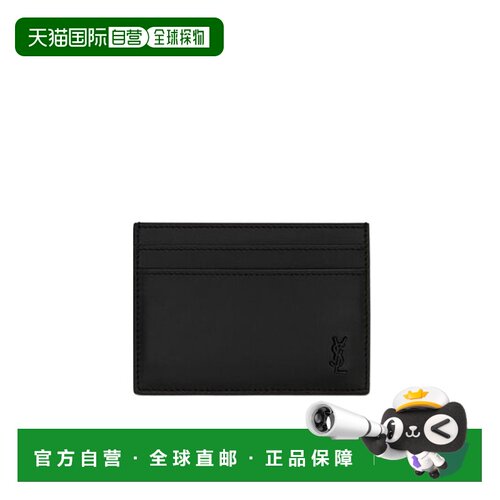 1h可退 香港直邮Saint Laurent TINY CASSANDRE徽标卡包 8479511J