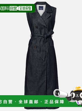 1h可退 香港直邮'S Max Mara 女士 Greta 束带牛仔长款连衣裙